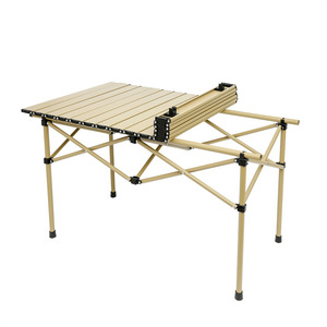 Table pliante en acier au carbone 50x47x50 cm rectangulaire pour le camping en plein air portable avec poche latérale - Product Image 4