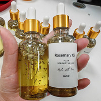 Rosemary Vetiver minyak esensial Veganic organik minyak penumbuh rambut kulit kepala perawatan kustom kemasan dicetak