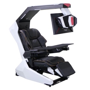 <span class=keywords><strong>Imperator</strong></span> works R1Pro luxe inclinable zéro gravité haut-parleur massage rvb gaming COCKPIT triple moniteur inclinable plate-forme VR poste de travail - Product Image 1