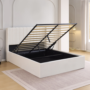 High Quality European <b>Bed</b> Frame Fabric Bedroom Furniture-Soft Upholstered Double King <b>Queen</b> <b>Size</b> <b>Beds</b> - Product Image 1