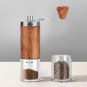 Portable Stainless Steel Manual Coffee Grinder with Marble Patterned Grain Hand Crank <strong>Floding</strong> Design - Product Image 1