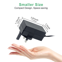 Adaptateur d'alimentation UK Plug 15V 2.4A 36W avec approbation CE GS ROHS REACH pour l'affichage du moniteur de pistolet de massage