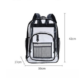 Mochila Escolar Unisex Personalizada de PVC con Cierre, Bolsa de Viaje Suave Transparente con Correa Cruzada, Mochila para Hombre y Mujer Compatible con Portátiles - Product Image 6
