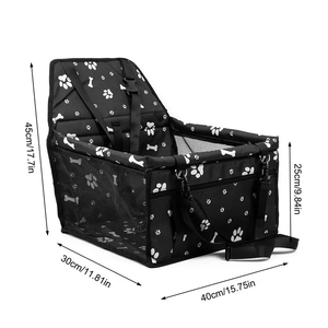 Transportín portátil para perros para coche, cesta de transporte impermeable para mascotas, asiento elevador para perros, asiento de coche plegable para perros, transportador de viaje - Product Image 2