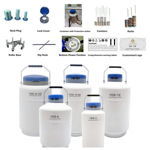 Réservoir de stockage d'azote liquide léger YDS-10-80 10L Micro conteneur d'azote liquide cryogénique en vrac pour sperme animal - Product Image 5