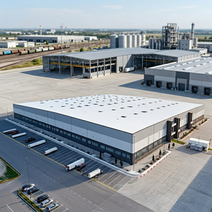 Entrepôt préfabriqué SANGO en structure légère en acier, panneaux sandwich en laine de roche, conception résistante aux vents 50 ans, soudage et découpe d'acier sur mesure - Product Image 6