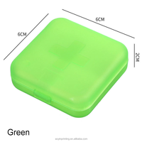 Mini boîte à pilules portable en plastique, style Zhejiang, 4 compartiments, moderne et minimaliste, pour le rangement quotidien des médicaments