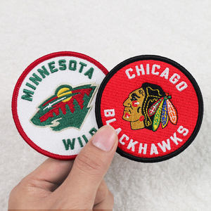 Custom National Hockey League Logo Embroidery Patch Clothing Heat <b>Press</b> Badges Embroidered Patches Sew Iron on for <b>Clothes</b> - Product Image 5