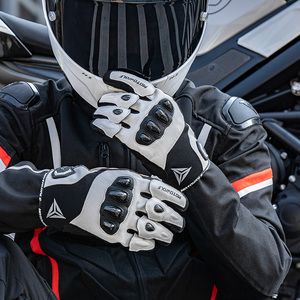 Gants de moto MOTOWOLF à motif à carreaux, gants de course de haute qualité en <span class=keywords><strong>cuir</strong></span> - Product Image 2