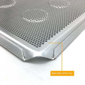 Plaque de cuisson perforée en alliage d'<span class=keywords><strong>aluminium</strong></span> pour 18 moules à tartelettes, moule à fond de tartelette croustillante, plaque de cuisson pour four de boulangerie - Product Image 6