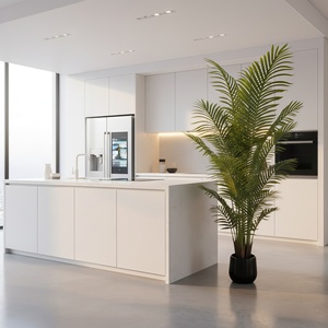 Décoration d'intérieur presque naturelle, petits palmiers artificiels en plastique en pot, bananiers, herbe verte d'intérieur, fleurs, bonsaï pour anniversaire, maison - Product Image 2