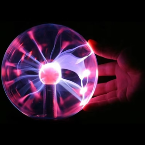 J & R LED Kids Gift 8 Inch Large <span class=keywords><strong>Plasma</strong></span> Magic Ball Night Lamp Red Color Lightning <span class=keywords><strong>Plasma</strong></span> Ball - Product Image 2