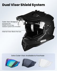 <span class=keywords><strong>Casco</strong></span> de Motocicleta ILM WS902 Doble Propósito para Aventura, Nuevo, ABS, Todoterreno, con Doble Visor y Pinlock de Liberación Rápida, Superventas - Product Image 3