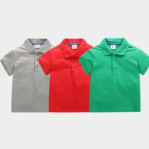 DGMC Venta al por mayor Impresión 100% algodón en blanco Durable Lavable Camisetas Niños Slim Polos para niños