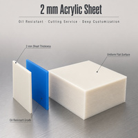 Plaque acrylique de 2 mm, résistante à l'huile, panneau en plastique transparent bleu, pour découpe et fabrication