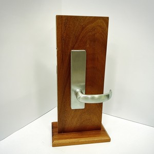 Contemporary Rectangle Plate Mortise <b>Door</b> <b>Handle</b> Lock Set <b>Brushed</b> Satin <b>Chrome</b> Lever for Minimalist Interior Home Design - Product Image 1