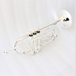 Tromba Cinese Professionale in Eb/D con Valvole Esagonali Speciali Placcate in Argento - Product Image 1