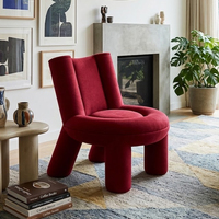 Fauteuil d'appoint inclinable au design créatif Memphis, structure en fibre de verre, chaise de loisirs individuelle rembourrée pour salon, bureau à domicile, villa