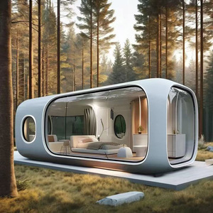 Maisons préfabriquées de luxe modernes modulaires de haute qualité, type cabine Apple, conteneurs, capsules, bâtiments de bureaux préfabriqués sandwich - Product Image 1