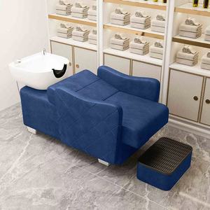 New model hair salon-specific semi-reclining water-filling hair washing <b>bed</b> for factory direct sale featuring foot pedal - Product Image 2