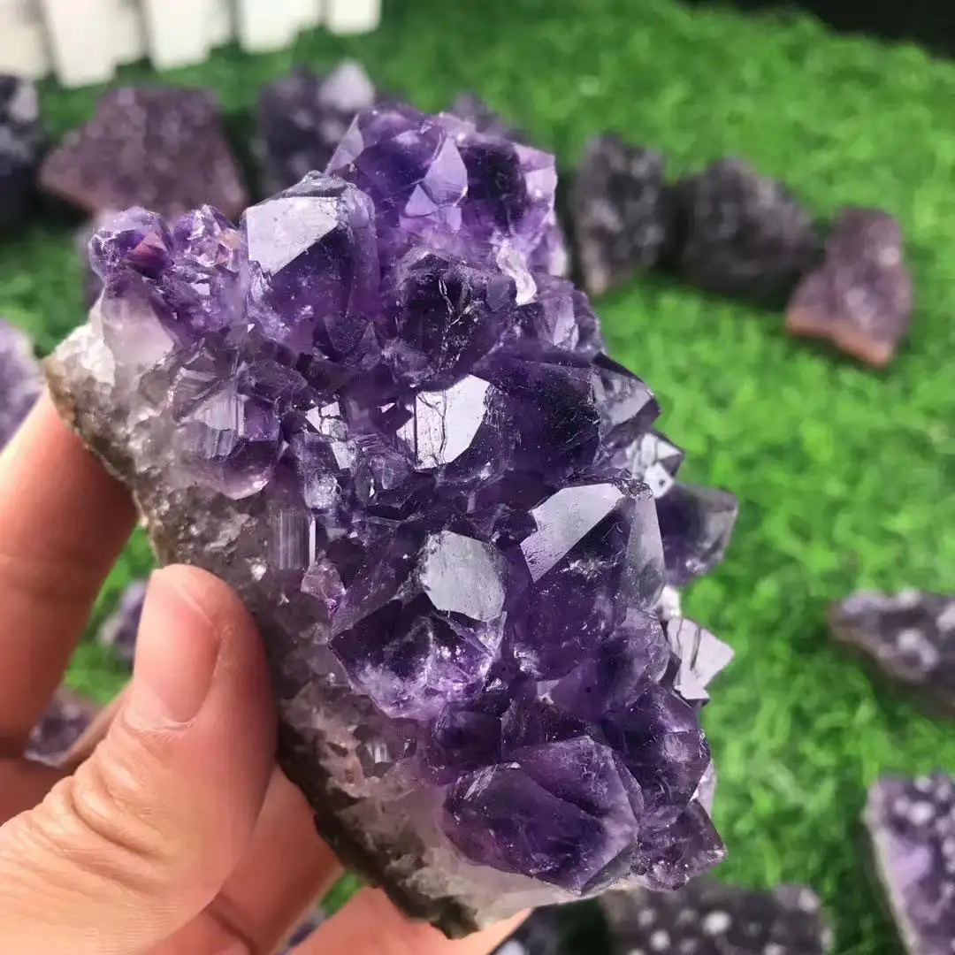Commercio all'ingrosso Naturale Uruguaiano viola di cristallo di Guarigione della pietra preziosa ametista geode cluster