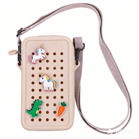 Sac bandoulière mini en silicone Chinfai avec fermeture éclair et compartiment intérieur, design mignon et tendance pour téléphone portable, idéal comme cadeau