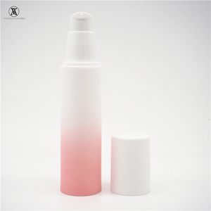 Bottle For Cosmetic Airless In Stok Gradient Lotion Spray Plastic Pump Pink Stock 30Ml Matte White Pp Serum With Matt