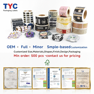 Custom <b>Waterproof</b> Oil Proof PP Material Adhesive Sticker Printing Service for Cosmetic Bottles Candle & Photo Frame <b>Labels</b> - Product Image 5