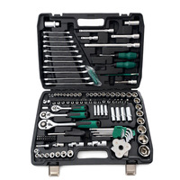 Kit de clés à douilles complet 121 pièces en métal traité thermiquement, coffret d'outils de réparation automobile, cadeau pour mécaniciens, fournisseur Chine