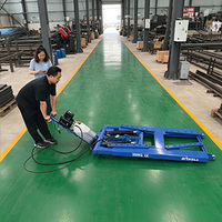 BaiWo CE-Zertifizierte 3500kg Tragbare Mittelhub-Auto-Scherenhebebühne 1,2m Hubhöhe Einfache Montage für Kleine Reparaturwerkstätten