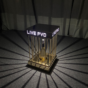 ชั้นวางไวน์ LED รูปทรงสี่เหลี่ยมแบบเคลือบทองคำ ใช้แบตเตอรี่ เหมาะสำหรับตกแต่งบาร์ปาร์ตี้ - Product Image 5