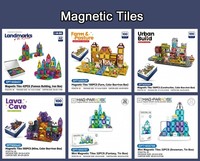 Bloques de Construcción Magnéticos Mini EPT de 3.75CM con Caja Metálica Portátil, Juego de 32-100 Piezas de Fichas Magnéticas Multi-Tema, Juguete STEM 3D para Niños en Viajes