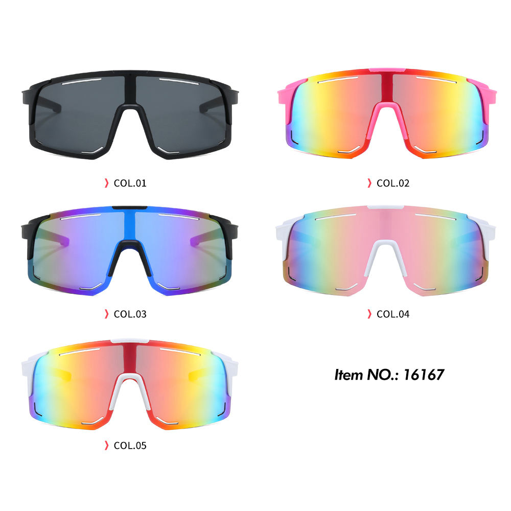 Superhot Eyewear 16167 Fashion 2024 Oversized Men Flat Top Sports Outdoor Cycling Shield Goggle Mirror Sunglasses
