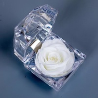 Romantische Verlobung konservierte Rose Ring Box Valentinstag Geschenke konservierte Blumen Ring Box für Muttertag Geschenke