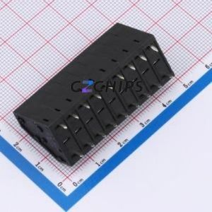 KFM736H-5.0-2*9P Spring Terminal Block Through hole Component (THT),P=5mm Connector 2x9P 5mm Black 18P - Product Image 2