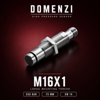 Capteur de proximité inductif fileté Domenzi M16x1, 350 bars, IP68, PNP NO, avec hexagone de 22 mm pour la position des vérins hydrauliques
