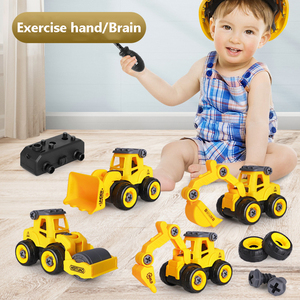 Nouveau design de puzzle DIY, véhicule d'ingénierie détachable, <span class=keywords><strong>camion</strong></span> de pompiers, jouet pour enfants, voiture, excavatrice coulissante - Product Image 2