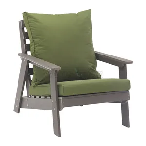 Structure de meuble de jardin, chaise étanche avec coussin en plastique, bois, café, salle à manger, canapé simple