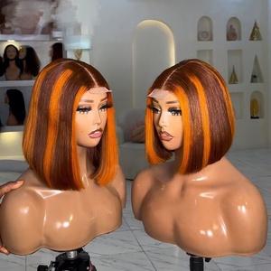 100% cabello humano virgen vietnamita SDD Bob corto cabello humano sin procesar Cierre de encaje pelucas sin pegamento vendedores cabello humano HD pelucas frontales de encaje - Product Image 1