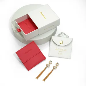 Изготовленная на заказ коробка для упаковки ювелирных изделий с выдвижным ящиком, коробка для ювелирных изделий с набором мешков - Product Image 3