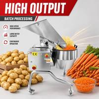 Automatische zware professionele aardappelsnijmachine van 304 roestvrij staal met variabele snelheid, hoge capaciteit en gladde snijoppervlakte