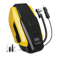 Tragbarer Mini-Luftkompressor für den Außenbereich, 120W, ABS, digitales Display, 150 lb voreingestellter Reifendruck, 12V, zum Aufpumpen von Fahrrad- und Autoreifen