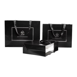 Bolsas de Papel Personalizadas, para Regalo, Negras, para Perfumes, Relojes, Joyería, Gafas, Piedras Preciosas, Laminados, Pequeñas, Empaque, Compras - Product Image 3