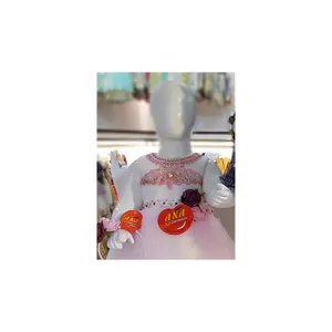 Robe d'été pour petite fille, vêtement artisanal, motif floral, à volants, vente en gros, collection 2019