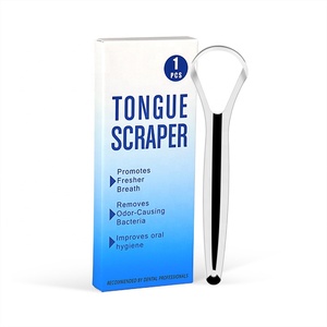 Gratte-Langue en Acier Inoxydable Métal Personnalisable de Marque Privée en Gros - Product Image 1