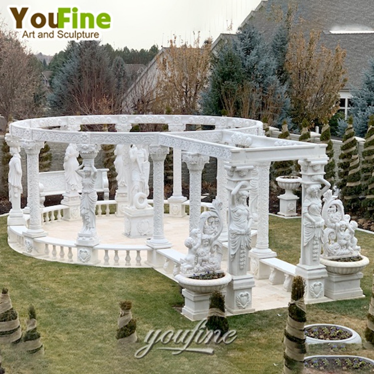 Huge Modern Marble Garden Gazebo Project