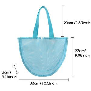 Sac de rangement en filet pour jouets de plage, vente en gros, voyage en plein air, sac de collecte de coquillages, sac de plage à main pour les voyages en bord de mer - Product Image 2