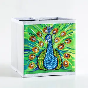 공장 가격 접힌 저장 상자 DIY 5D 공작 다이아몬드 그림 캔버스 상자 키트