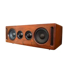 New S8 Solid Wood Bt Speaker 50w High Power Multifunctional Retro Striped Solid Wood Speaker Private Model