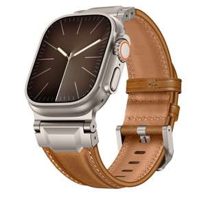 Correa de Cuero Genuino <span class=keywords><strong>Ultra</strong></span> Resistente y Duradera para Hombre, Compatible con <span class=keywords><strong>Apple</strong></span> <span class=keywords><strong>Watch</strong></span> 42/44/45/46/49 mm, Dropshipping Business Luxury Suitisbest - Product Image 1